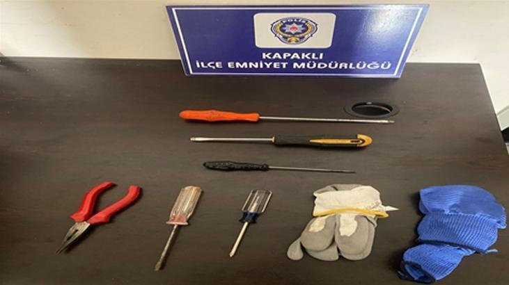Tekirdağ’da hırsızlık şüphelisi öyle bir yerde yakalandı ki…