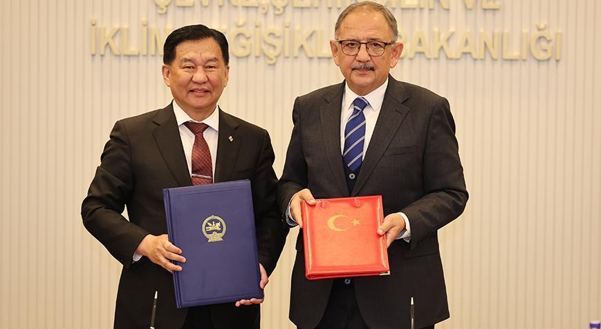 Bakan Özhaseki, Moğolistanlı bakanı kabul etti