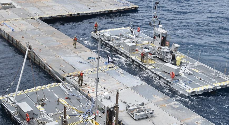 ABD’nin Gazze kıyısına inşa ettiği iskelenin büyük bölümü tamamlandı