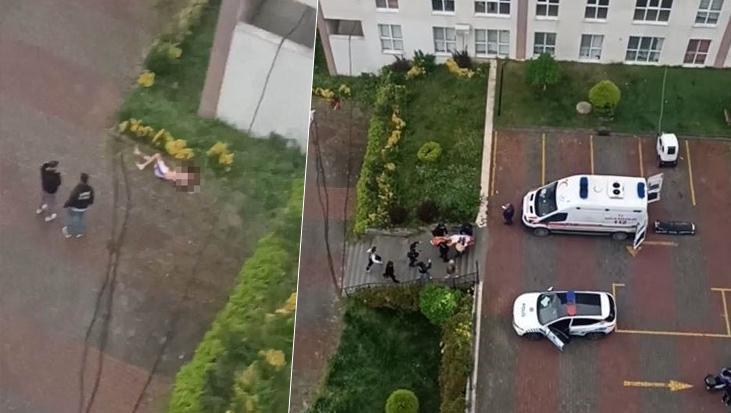 Esenyurt’ta akılalmaz anlar! 5’inci kattan atladı