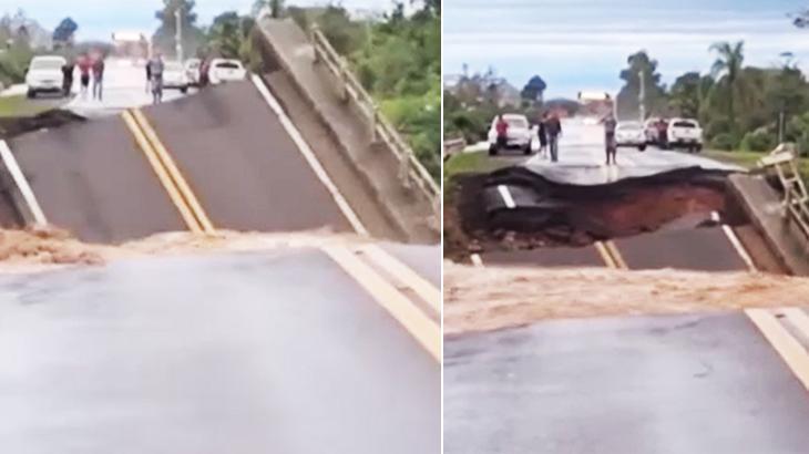 Brezilya’daki sel felaketi: Köprü yıkıldı!