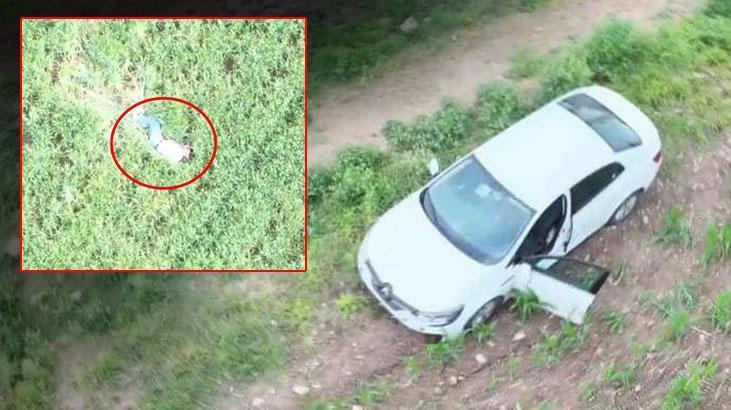 Nefes kesen kovalamaca! Tarlada saklandılar, drone ile tespit edilip yakalandılar