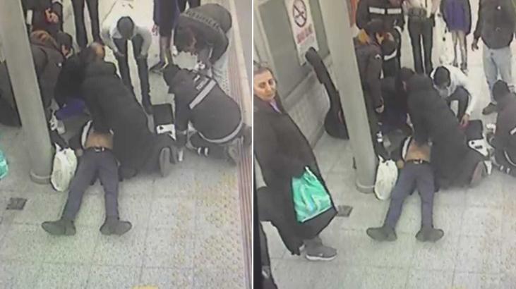 İZBAN Peronunda Hayat Kurtaran Müdahale