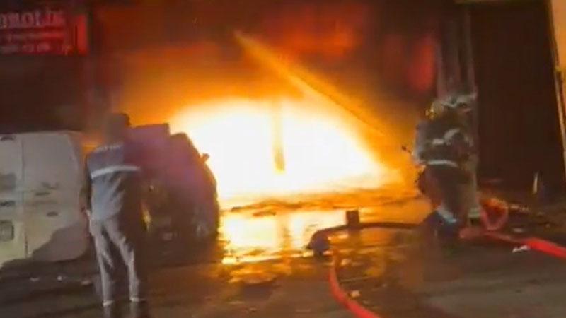 Oto Tamir Dükkanında Yangın: Hasar Oluştu