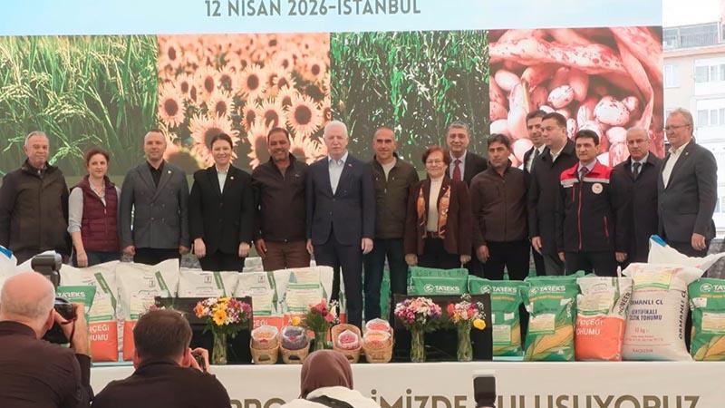 Çatalca’da çiftçilere tohum desteği sağlandı