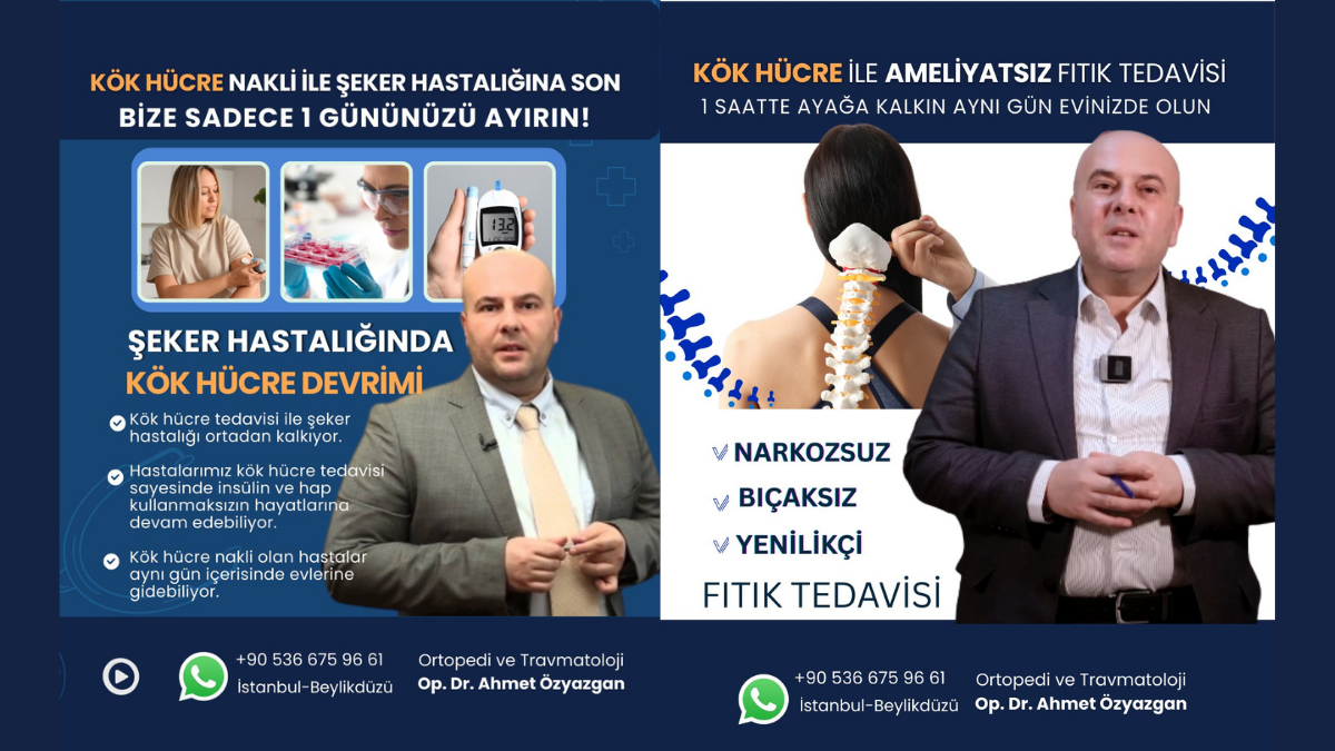 Op. Dr. Ahmet Özyazgan: “Kök Hücre Tedavisi Ortopedide Yeni Bir Dönem Başlatıyor”
