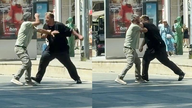 Turistlerin Gözü Önünde Dehşet! Tarihi Bölgede Taşlı Sopalı Kavga