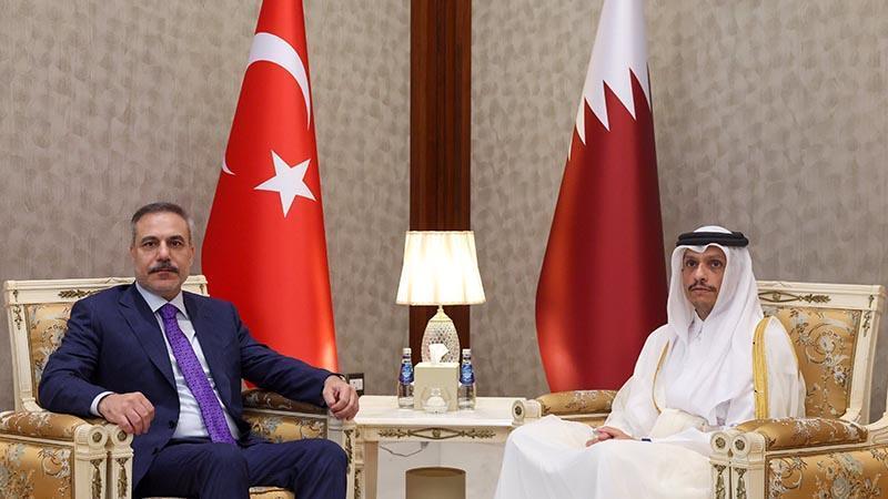 Bakan Fidan, Doha’da Katar Başbakanı Al Sani ile Görüştü