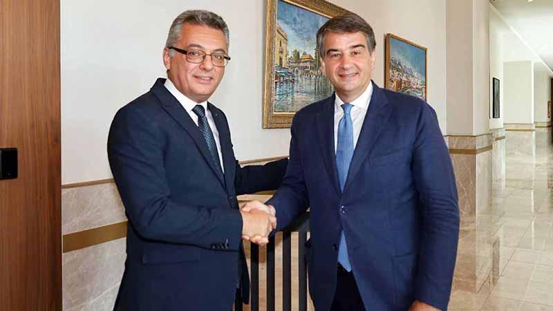 KKTC Cumhurbaşkanı Erhürman, AB temsilcisi Fitto ile görüştü