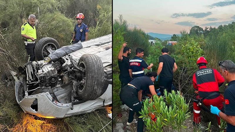 Muğla’da otomobil şarampole yuvarlandı: 1 kişi hayatını kaybetti