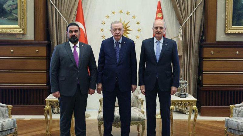 Cumhurbaşkanı Erdoğan, Irak Meclis Başkanı Halbusi’yi kabul etti