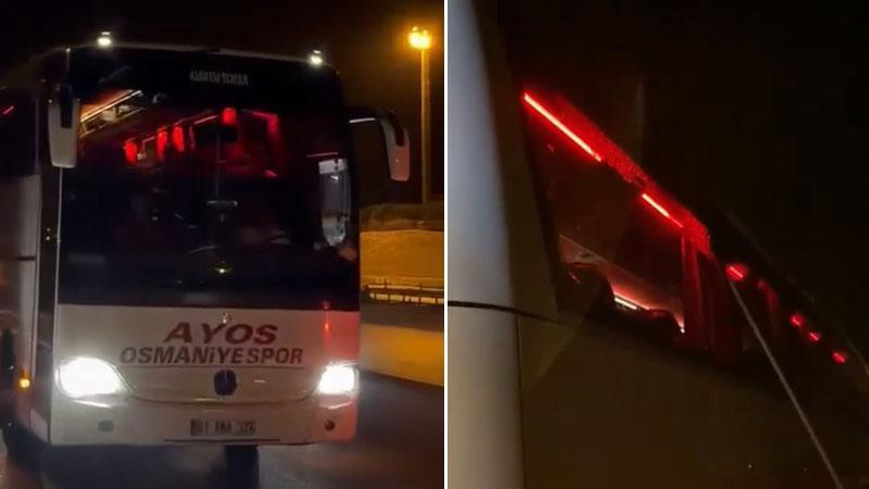 Osmaniyespor FK taraftar otobüsüne taşlı saldırı: 7 gözaltı